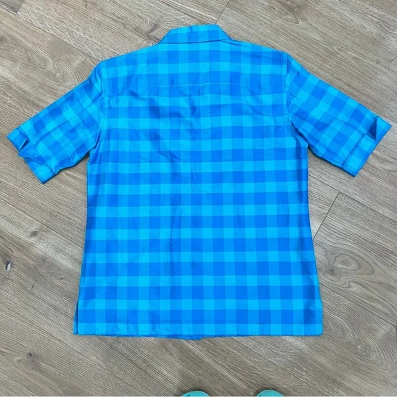 Lauren Ralph Lauren Blue Checkered Silk Blouse Women’s Small Great Condition - Picture 6 of 10